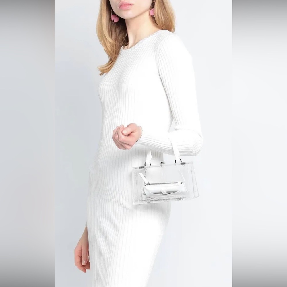 NWB!! Emporio Armani handbag clear/white acrylic Crossbody Made In Italy